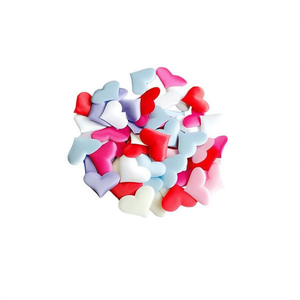 Cuori in Tessuto Ilan 3cm 15pz Bianchi Decorativi per Artigianato - Product Image 2