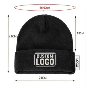 2026 Custom Knitted Beanie <b>Hats</b> Embroidery Text Logo Print Image Personalized Design <b>Winter</b> Warm Breathable Fruit Beach - Product Image 3
