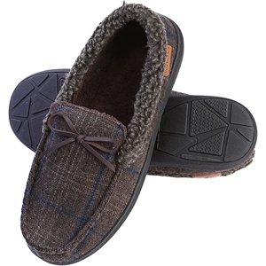 TD mocassino caldo pantofole da uomo peluche foderato casa scarpe da massaggio illuminate funzione chiusa TPR Design piatto Anti-scivoloso per la primavera