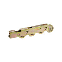 Roulette réglable en acier robuste de 1 1/2 pouce, poulie coulissante moderne pour fenêtre et porte en acier, roulettes améliorées à faible bruit, finition zinc
