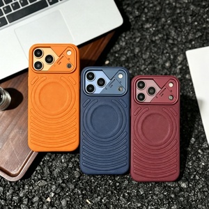 เคสโทรศัพท์หนัง PU ลายริ้วแบบแม่เหล็กสำหรับ iPhone 18 17 16 15 14 13 Pro Max พร้อมกรอบกล้องโลหะ ป้องกันการกระแทก ขายส่ง - Product Image 5