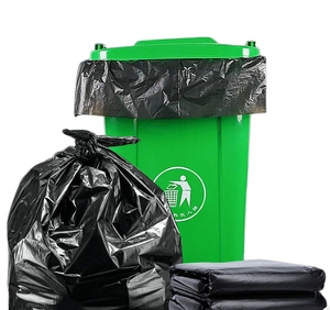 Factory Wholesale Custom Logo Large 45 Gallons Black Bio Garbage Bags Heavy Duty 45 Gallons Trash Bags Die Cut Sealing Handle - Product Image 4