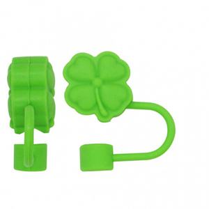 En gros, capuchons de paille en silicone personnalisés de 10 mm en forme de fleur, protège-pailles anti-poussière pour gobelets à eau et accessoires pour boissons glacées - Product Image 5