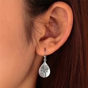 Boucles d'oreilles pendantes vintage en forme de pissenlit pour femme, accessoires d'oreille simples pour le quotidien - Product Image 4