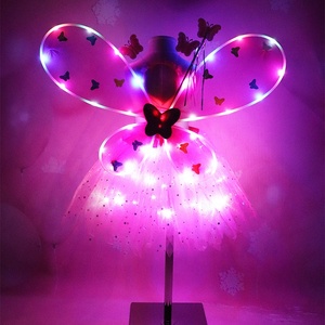Jolies filles jeu de rôle clignotant aile fée ensemble LED ailes de papillon Costume pour enfants - Product Image 5