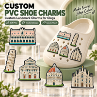 Breloques décoratives pour chaussures à l'effigie de monuments italiens, accessoires de mode pour chaussures, pour coordonner les tenues quotidiennes et les choix de style personnels, breloques pour sabots