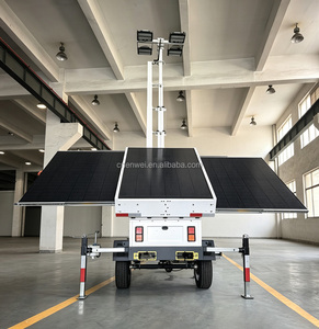 Tour d'éclairage solaire à <span class=keywords><strong>prix</strong></span> d'usine avec panneaux solaires 1200W, LED 400W, mât de 6m pour l'éclairage des chantiers temporaires - Product Image 5
