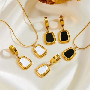 Gold Plated Stainless Steel Trapezoid <b>Perfume</b> <b>Bottle</b> Pendant Necklace Earrings for Wedding Parties Anniversaries Gifts - Product Image 1