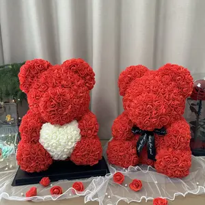 2024 Lujoso regalo hecho a mano Regalos PARA EL Día de San Valentín Regalos PARA EL Día DE LA Madre Oso de peluche rosa 25cm 40cm 70cm oso rosa