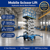Offre promotionnelle : Élévateur de chantier hydraulique automatique, plateforme de travail mobile électrique à ciseaux