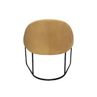 Fauteuil lounge moderne en métal avec siège incurvé pour salon
