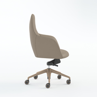 Chaise de bureau pivotante exécutive minimaliste personnalisée à dossier moyen et structure monobloc pour le bureau et la maison