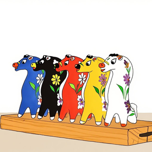 Ensemble de sculptures de chevaux en argile de la rivière Jaune, faites à la main, traditionnelles, figurines artistiques, accent décoratif, haute qualité, pour la maison - Product Image 6