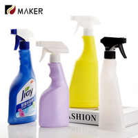 350ml 600ml Logo personnalisé couleur HDPE PE bleu plastique Mini déclencheur vide alcool nettoyage détergent distributeur chimique vaporisateur