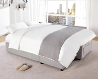 Sofá Cama con Carga USB y Portavasos, Sofá Seccional en Forma de L, Sofá Cama Esquinero para Sala de Estar