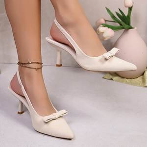 รองเท้าส้นสูงหัวแหลมหรูหราน้ำหนักเบารองเท้า10215ผู้หญิงติดโบว์แฟชั่น - Product Image 6