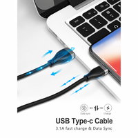 Cable USB a C 3A de Carga Rápida, Trenzado de Nailon, Carcasa de Aluminio, Cobre Puro, 480 Mbps para Huawei, Samsung, Xiaomi, OPPO, Android