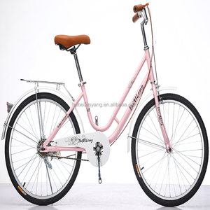 Bicicletas Urbanas de Ocio Aptas para Hombres y Mujeres con Asientos, Gran Capacidad de Carga, <span class=keywords><strong>Bicicleta</strong></span> de Acero al Carbono de 26 <span class=keywords><strong>Pulgadas</strong></span> y 1 Velocidad - Product Image 3