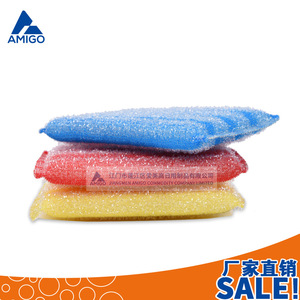 Brosse de nettoyage en éponge Amigo avec boucle de suspension pour la vaisselle de cuisine, rouge, jaune, bleu, vert - Product Image 5