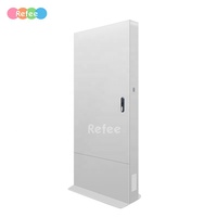 Écran d'affichage numérique LCD tactile étanche IP67 en acier inoxydable 55 65 75 pouces pour kiosque extérieur, support de sol, signalisation, publicité