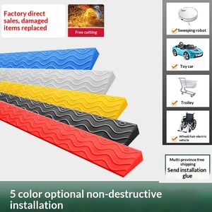 Almohadilla para escalones, peldaño para umbral de puerta, tablero para escalones de escalera, umbral interior para robot aspirador, para subir al umbral de la puerta, rojo/negro/amarillo - Product Image 2