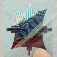 Autocollant de transfert de métal de Machine d'étiquette de Logo de nickel mat coloré et brillant en relief personnalisé