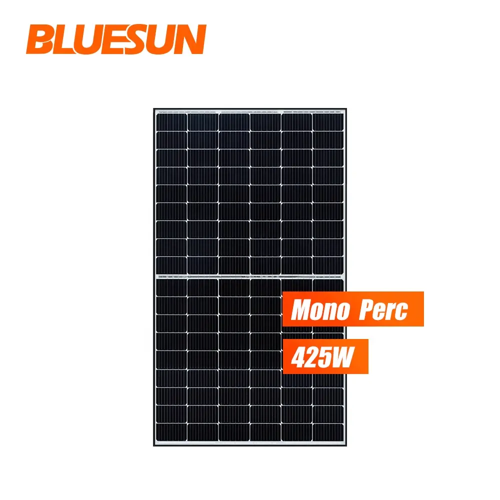 חם מכירה ja bluesusn פאנל סולארי monocrystalline חצי תא 425w perc 9bb לוחות photovoltaic מחיר