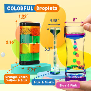 Thérapie des besoins spéciaux sensoriels Montessori Fidget <span class=keywords><strong>sablier</strong></span> minuterie à bulles liquide pour les enfants autistes - Product Image 4