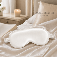 Masque de sommeil en soie de mûrier 100% pure, luxueux, super doux, avec sangle élastique, couleur unie personnalisée, pour un sommeil confortable en voyage