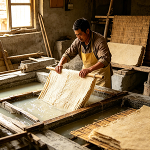 Artisanal Handcrafted Mulberry Bark Paper Ideal For Natural Gift Wrapping And Premium Packaging - Product Image 2
