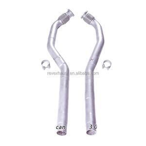 Compatible avec Porsche Macan <span class=keywords><strong>S</strong></span> Turbo 3.0T 3.6T <span class=keywords><strong>B5</strong></span> 2013-2017, tuyau d'échappement avant en acier inoxydable 304, silencieux - Product Image 1
