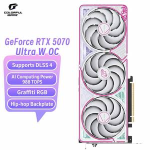 Colorful IGame GeForce RTX 5070 Ultra W OC <b>White</b> <b>Graphics</b> <b>Card</b> GDDR7 Gaming Video Support DLSS 4 988 TOPS AI Power GPU Supports - Product Image 1