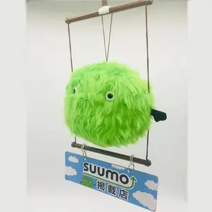 Swingpop Kleine Hanger Monster Elf Schattig Lang Pluche Groen Monster Ronde Vorm Speelgoed