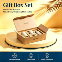 Boîte d'expédition personnalisée en kraft avec insert découpé pour coffret cadeau d'articles ménagers