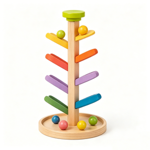 Juguete de Madera Personalizable Montessori: Árbol Musical, Juego de Pistas de Bolas para el Aprendizaje Cognitivo, Juguete Sensorial Educativo DIY de Madera - Vietnam - Product Image 2