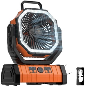 40000Mah Rechargeable Camping Led Lantern 4 Speeds Portable Outdoor Tent <b>Fan</b> <b>With</b> Hanging Hook & <b>Remote</b> <b>Control</b> - Product Image 1