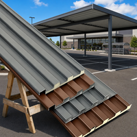 Tuiles de toiture en panneaux sandwich acoustiques en aluminium résistantes à la corrosion pour entrepôts