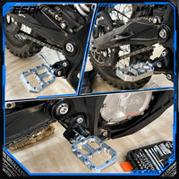 Repose-pieds pour Surron Ultra Bee & LBX Wide, pédales antidérapantes, broches remplaçables, pièces de moto tout-terrain personnalisées DIY, noir argent
