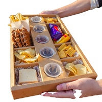 2025 nouveau PLD personnalisé en gros noir fête chocolat boîte préférée boîte de pâturage restauration emballage plateau boîte avec clins