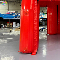Tente tunnel gonflable AirFunPro pour extérieur avec brumisation rafraîchissante, fermeture à double couture, gonflage par souffleur, installation facile, bâche en PVC bleue