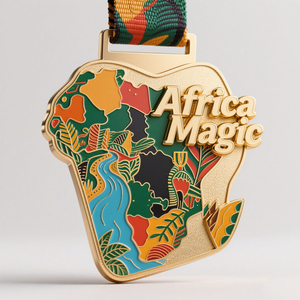 Vibrantes Premios de Natación Personalizados en Esmalte con Cordón para Campeonatos Acuáticos - Product Image 6