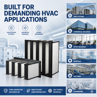 Filter Udara HEPA HVAC Baru Kustom Pabrik V Bank untuk Sistem Pemanas, Ventilasi, dan Pendingin Udara