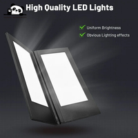 Porte-menu rétroéclairé LED avec couverture, 1/2/3 vues, compatible avec du papier de 8 x 11 pouces, pour hôtels, vente chaude, prix d'usine