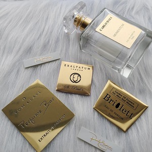 Personalizado en relieve de metal de aluminio etiqueta oro de metal Etiqueta Privada perfume de lujo logo pegatina diseñadores para <span class=keywords><strong>mi</strong></span> marca - Product Image 3