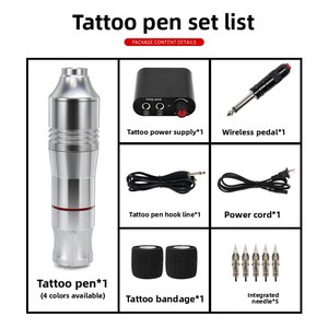 Kit de machine à tatouer pour débutants, moteur électrique, acier inoxydable, course de 3,5 mm, capacité de 10 ml, équipement de pratique pour la broderie permanente - Product Image 2