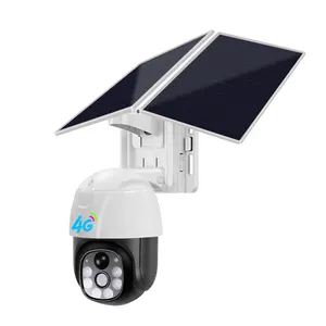 저전력 5W 태양광 카메라 4G SIM 카드 PTZ 카메라 IP66 방수 풀 컬러 야간 투시경 실내 실외