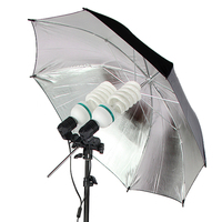 Support de lampe double de vente chaude avec porte-parapluie, support d'ampoule de photographie pour studio photo vidéo