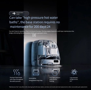 DJI prima ammiraglia Robot aspirapolvere e Robot straccio ROMO aspirapolvere 360 ° prevenzione degli ostacoli 25000Pa Super aspirazione casa ricarica rapida - Product Image 2