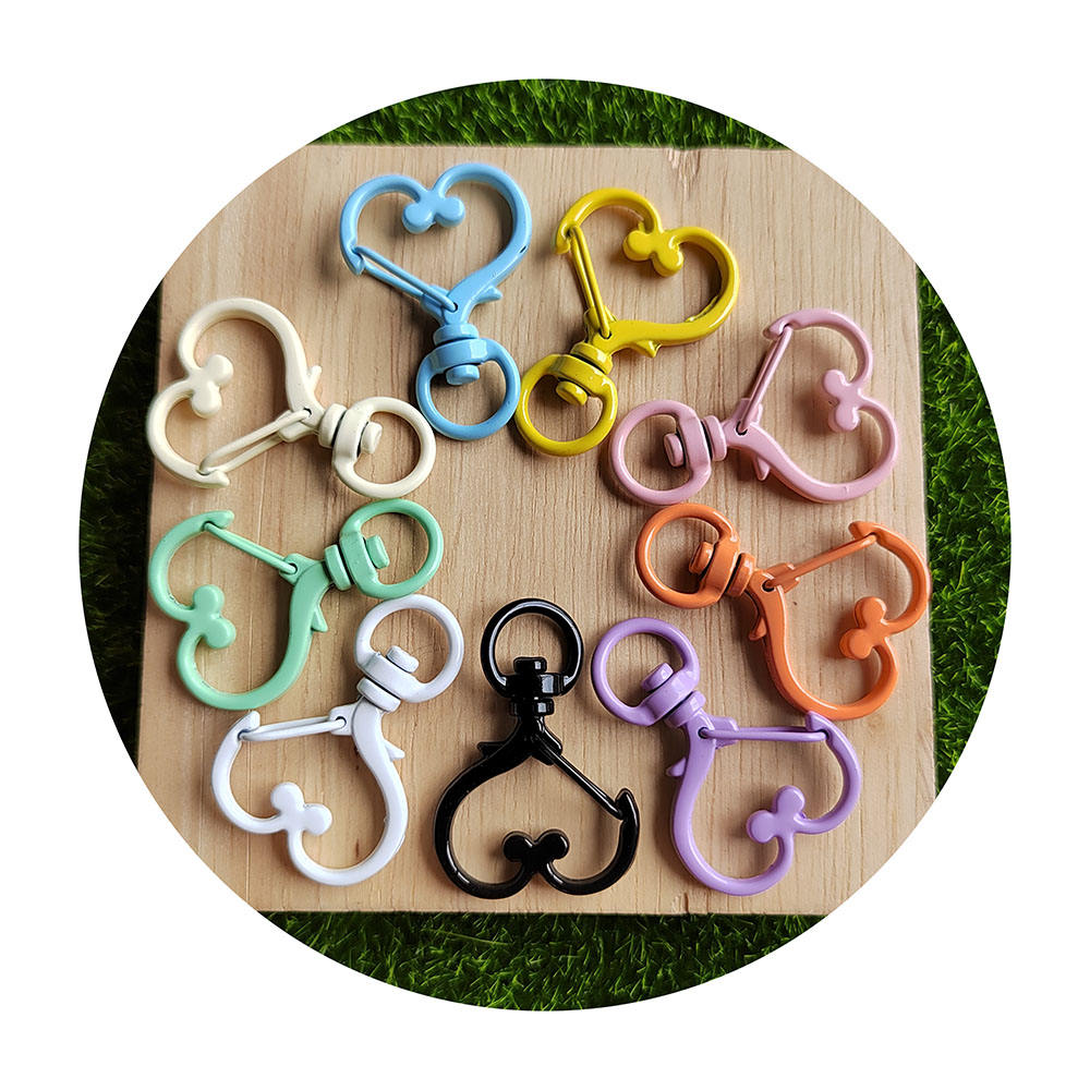 10 Portachiavi Con Chiusura A Moschettone Girevole, Per Fai Da Te, Accessori Per Borse E Attività All'aperto - Foto 13