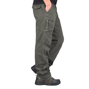 Vente chaude Salopette en coton Pantalons décontractés pour hommes Pantalons de construction à taille élastique - Product Image 1